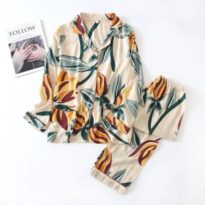 Pyjama Satin Fleuri