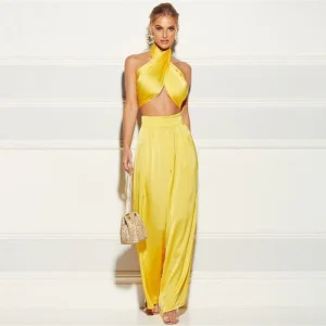 Ensemble Satin Jaune - DESTOCKAGE