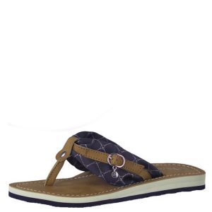 Tamaris Tongs bleu et marron