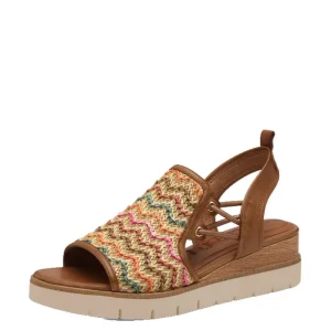 Tamaris Sandales marron style raphia