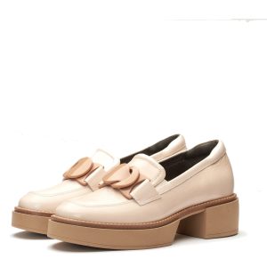Softwaves : Mocassins vernis beige