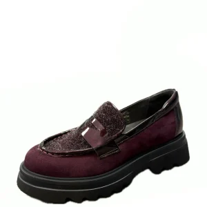 Softwaves Mocassins bordeaux crantés