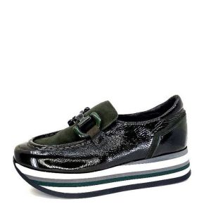 Softwaves : Mocassins verts vernis