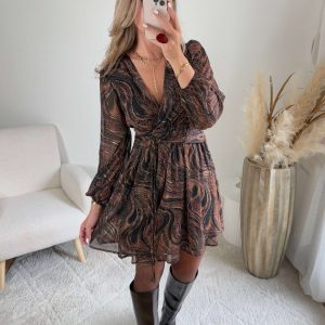 Robe marron dorée – Cali