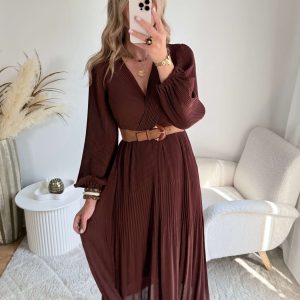 Robe longue chocolat – Sienna