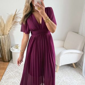Robe longue prune – Ana
