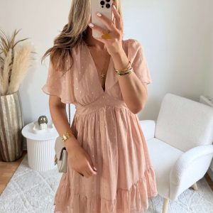 Robe nude dorée – Molly