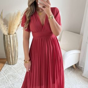 Robe plissée rose – Ana