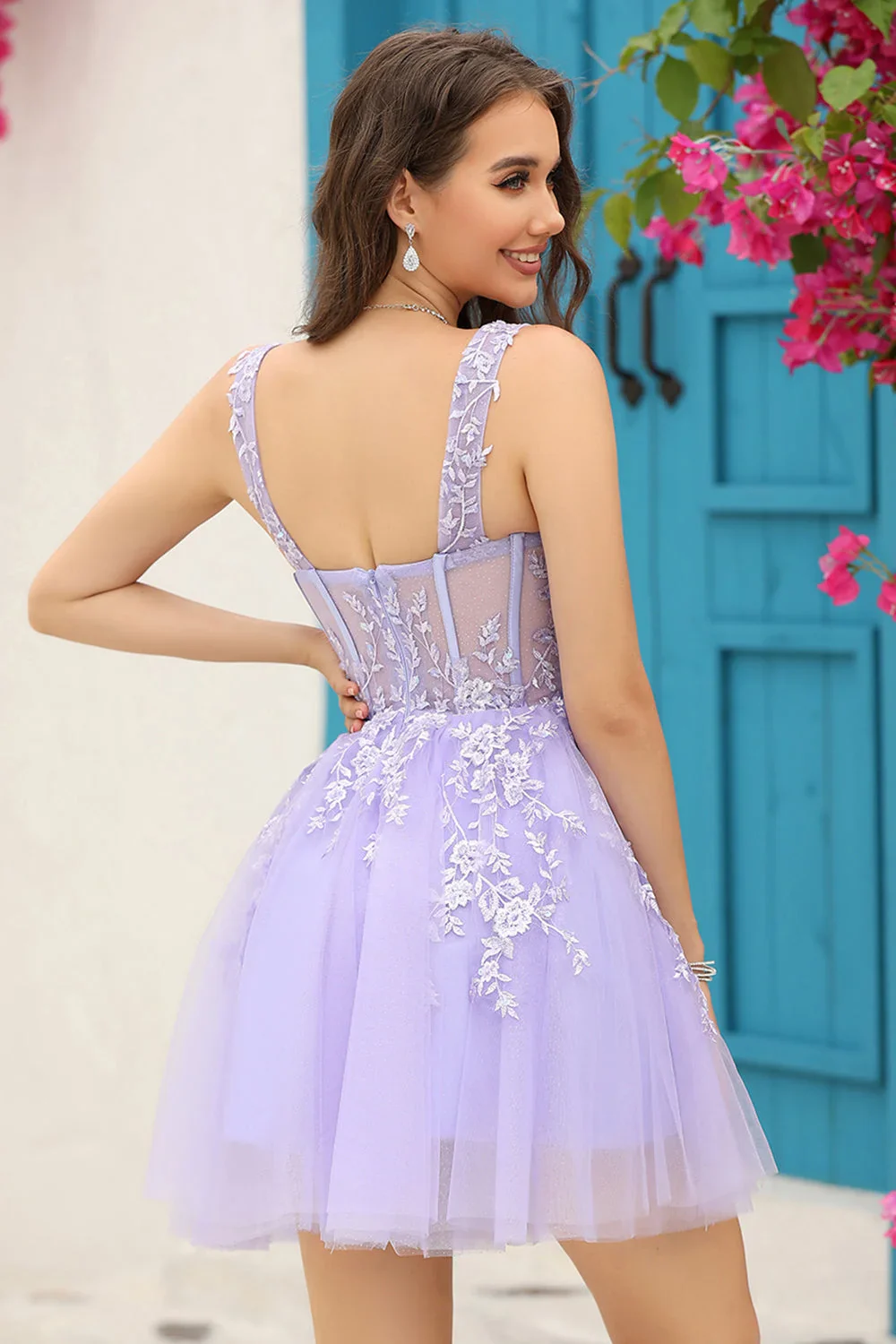 Robe courte lilas – Image 3