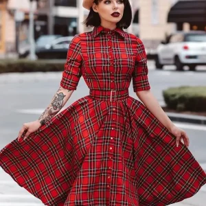 Robe en tartan