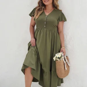 Robe kaki grande taille