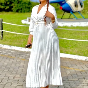 Robe longue blanche grande taille