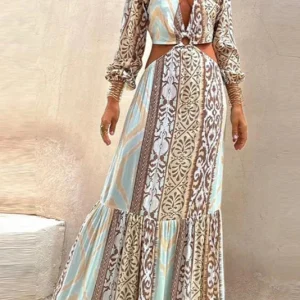 Robe longue ethnique bohème