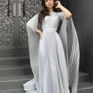 Robe longue gris