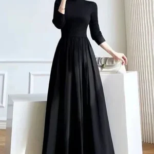 Robe longue hiver noire