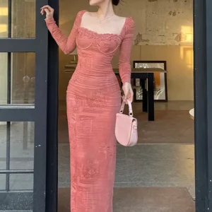 Robe longue peche