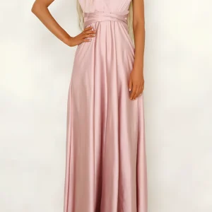 Robe longue saumon