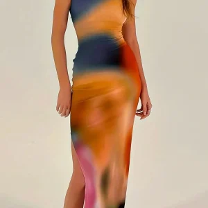 Robe longue tie and dye