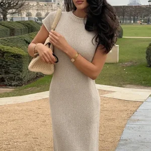 Robe maille creme