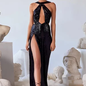 Robe noir brillante
