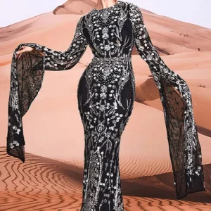 Robe noir et argenté