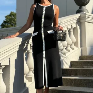 Robe pull longue noire
