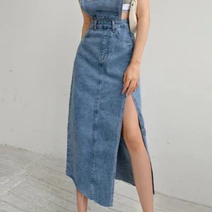 Robe salopette jean