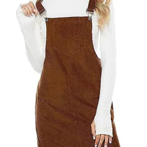 Robe salopette marron