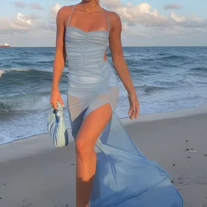 Robe transparente moulante