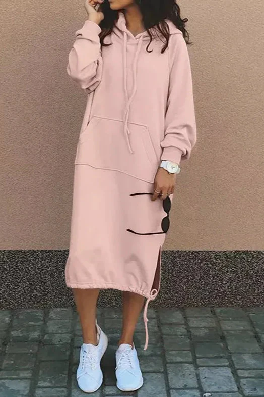 Robe sweat rose
