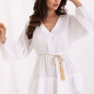 Robe de plage courte bohème manches longues