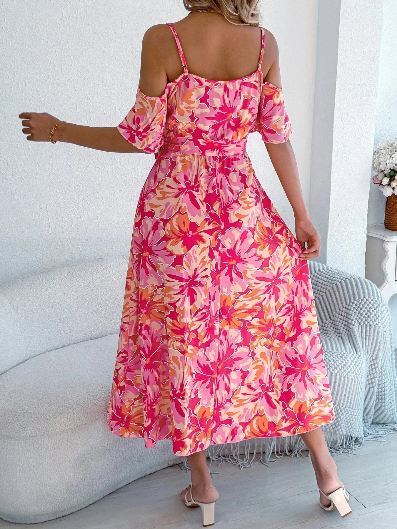 Robe d'été à imprimé floral midi – Image 2