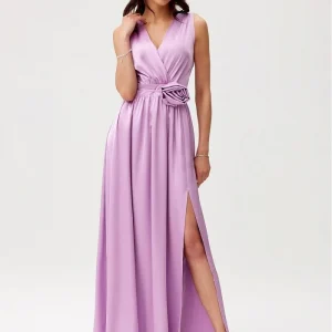Robe pour invitée au mariage longue sans manches