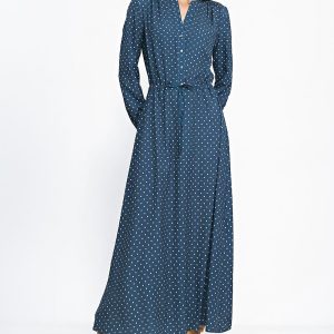 Robe longue à boutons
