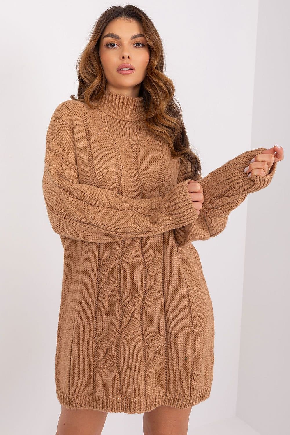 Robe pull col roulé