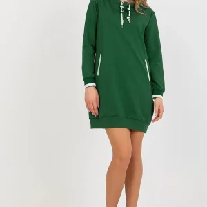 Robe sweat verte casual courte