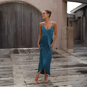 Robe invitée de mariage satinée
